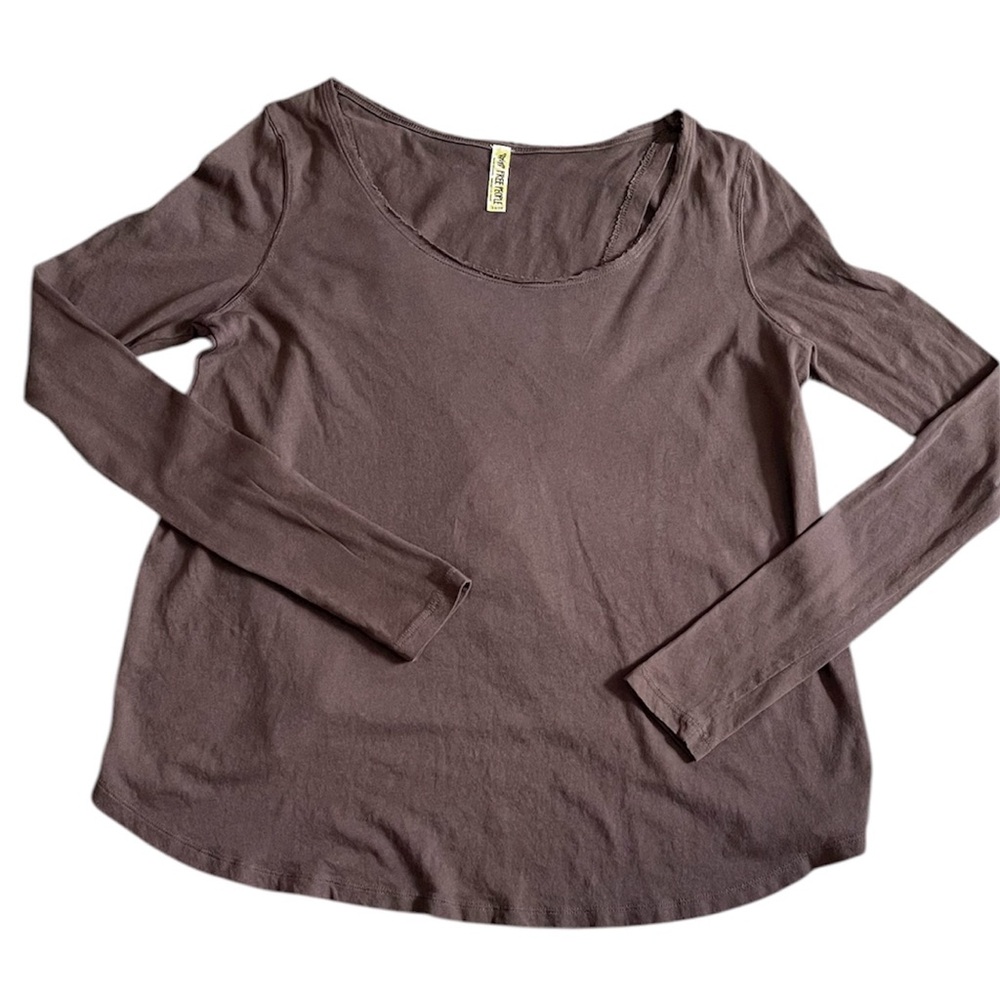 Free People Split Open Back
Wide Neck Long Sleeve Top
Mushroom Brown XS